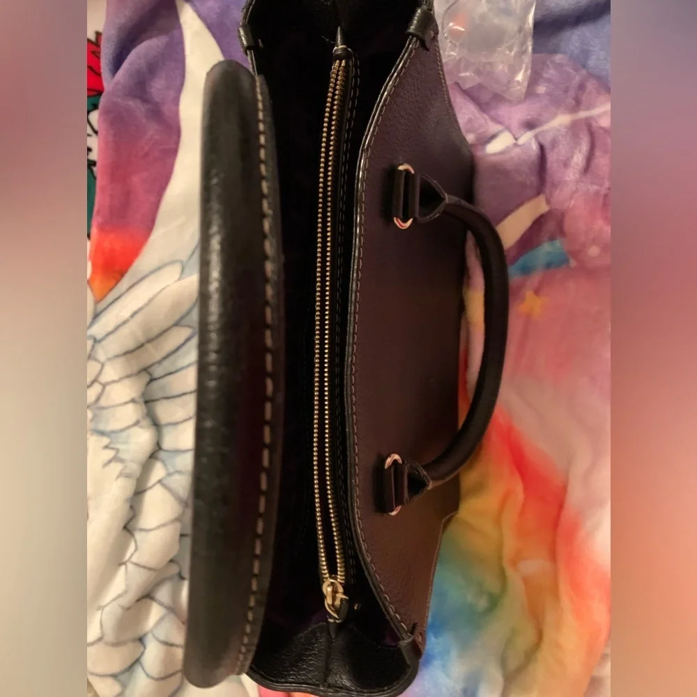 KATE SPADE  Vintage Leather Tote  - Black EUC - Picture 7 of 15